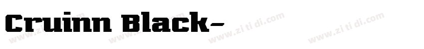 Cruinn Black字体转换